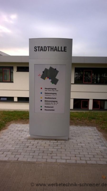 Informationspylon Stad Halle