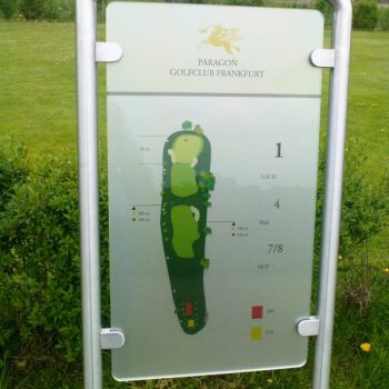 Schild Golfplatz Paragon Golfclub Frankfurt